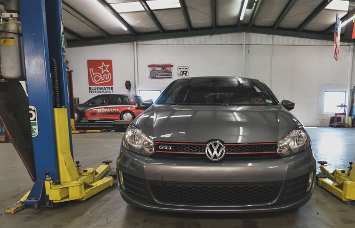 Image of a VW being serviced