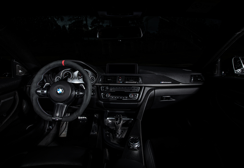 The interior of a BMW showcasing the dashboard; there’s a problem: the BMW won’t turn over.