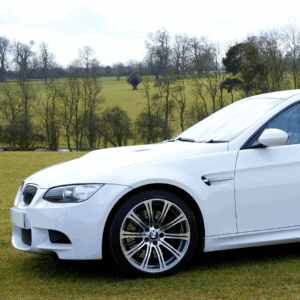 White BMW Outside