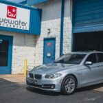 BMW exiting the shop